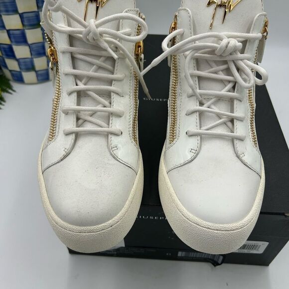 Men’s Giuseppe Zanotti high top leather sneakers size 41 made in Italy - Picture 4 of 11